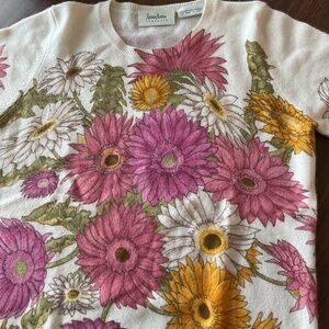 Newman Marcus Cashmere Sweater, Sunflowers